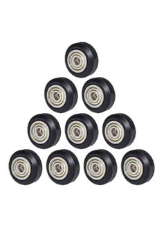 اشتري 10-Piece POM Wheel Black/Silver/Gold في السعودية