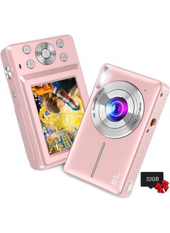 Buy Digital Camera, FHD 1080P Digital Camera for Kids with 32GB SD Card 16X Digital Zoom, Compact Camera Point and Shoot Digital Cameras Portable Mini Camera for Teens Students Boys Girls Seniors in UAE