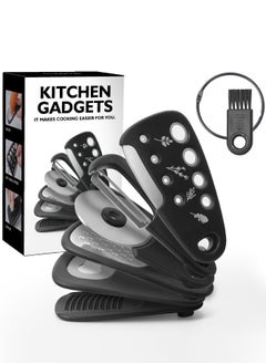 Buy 6-Piece Kitchen Gadgets Set - Space Saving Design with Cheese Grater, Bottle Opener, Peeler, Pizza Cutter, Grinder, and Herb Stripper - The Ultimate Gift Set for Home Chefs in Saudi Arabia