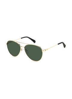 Buy Unisex UV Protection Pilot Sunglasses - Pld 4142/G/S/X Goldgreen 60 - Lens Size: 60 Mm in Saudi Arabia