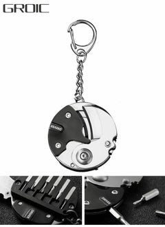 Buy Creativity Multifunction Keychain Knife, Foldable Coin Screwdriver, Convenient Folding Knife Outdoor Escape Mini Tools with Multifunction Screwdriver in Saudi Arabia