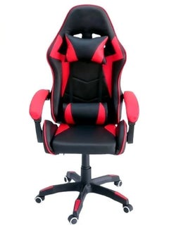 Buy Heavy Duty Steel High-Back Racing Style With Pu Leather Bucket Seat Headrest Lumbar Support Compatible With E-Sports Chair in UAE