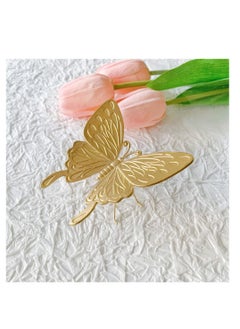 اشتري Gold Butterfly Figurine Home Decor, Solid Metal Butterfly Centerpiece Decoration, Mini Insect Ornament Animal Desk Figurines for Home Office Desktop في الامارات