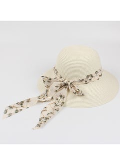 Buy New Fashion Ribbon Bow Straw Hat in UAE