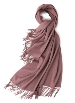 اشتري Solid Warm Thickened Lambswool Scarf Purple في الامارات