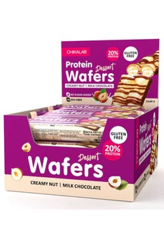 Buy Chikalabs, Protein Wafers Dessert Bar, Creamy Nut, 12x40g in UAE