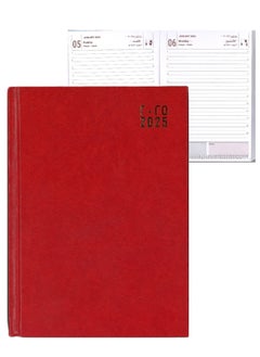 اشتري 2025 A5 Size Executive Diary With Sponge Vinyl Cover Red في الامارات