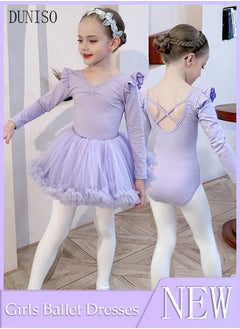 Buy Girls Ballet Dresses Leotards with Skirt Dance Dress Ballerina Tutu Outfit Cotton Dress Ballet Skirt Mini Skirt Princess Dresses Dance Wear Clothes for Little Girl in UAE