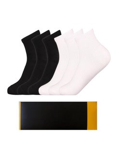 Buy 6 Pairs Of Boxed Men's Solid Color Business Style Minimalist Breathable Socks in UAE