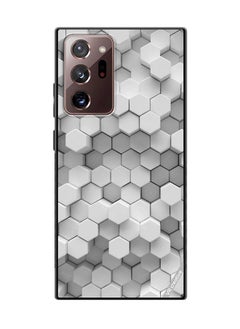 اشتري Protective Case Cover For Samsung Galaxy Note20 Ultra 5G 3D Gray White Honeycombs Brick Wall Stairway Decoration Design Multicolour Multicolor في الامارات