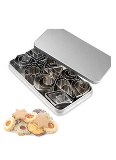 Buy Mini Cookie Cutter Shapes Set - 30 Small Molds to Cut Out Pastry Dough, Pie Crust & Fruit in Saudi Arabia