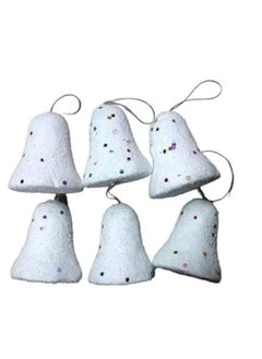 Buy Bell Shaped Christmas Decoration Set, 6 Pieces - White in Egypt