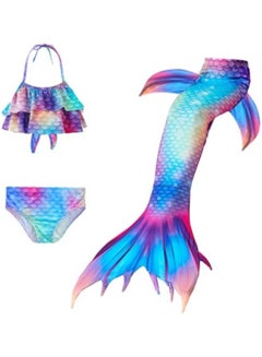 Buy Girls Swimwear Mermaid Tail Swimwear,Bikini Sets,Mermaid Costume Swimsuits for Kids in UAE
