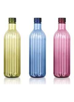 Buy Set of 3 Fridge Water Bottle with Assorted Colors Set Galaxy 1.2L in UAE