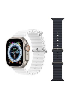 Buy FD66 HD Full Screen Smart Watch Ultra 49mm with Two Set Strap and Wireless Charger For Men's Silver in UAE