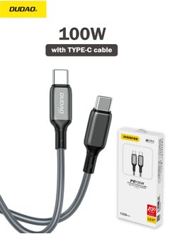 Buy Type C Cable 100W 1M, PD Fast charging Cable USB C to USB C, for supports all TYPE-C interface devices, Balck in Saudi Arabia