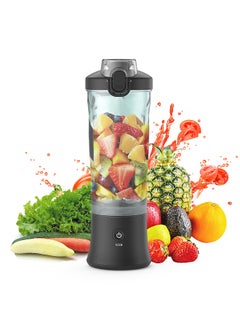 اشتري Portable Personal Blender for Shakes and Smoothies 600ml Fruit Juicer with 6 Blades 150W Power 2 Modes Built-in Battery Waterproof Fruit   Mixer for Home Office Travel Sports Camping في الامارات