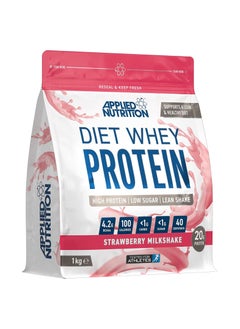 Buy Diet Whey - High Protein Powder Supplement, Low Carb And Sugar For Weight Management, 1kg, Strawberry Milkshake in UAE