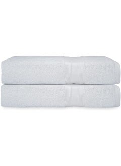 اشتري Supreme Quality Towels, Premium 100% Cotton, Ultra Soft, Highly Absorbent, Luxurious 2-Piece Bath Size Towel Set 550gsm (70x130), White في الامارات