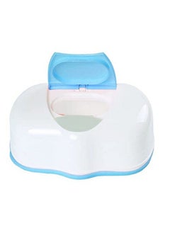 اشتري Refillable Reusable Oval Plastic Baby Non Woven 80 Sheets Wet Wipes Storage Box Container Jar For Car Bathroom Living Room (P10Blue) في السعودية