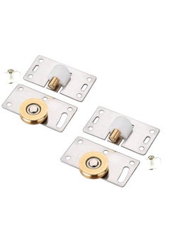 اشتري 2Pcs Sliding Door Roller Mute Nylon Wheels Gear Track Kits 30mm Furniture Roller Wheels Sliding Wheels Sliding Door Fittings Heavy Duty Door Runner for Wardrobe Cabinet في السعودية