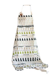 Buy Trees Print Kitchen Apron White/Green/Black 66 x 80centimeter in Saudi Arabia