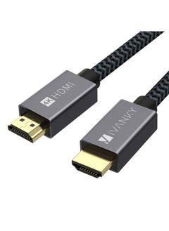 Buy 4K Hdmi Cable 15 Ft High Speed 18Gbps Hdmi 2.0 Cable 4K Hdr Hdcp 2.2 3D 2160P 1080P Ethernet Braided Hdmi Cord Audio Return (Arc) Compatible Uhd Tv Bluray Ps4 3 Projector Monitor in UAE