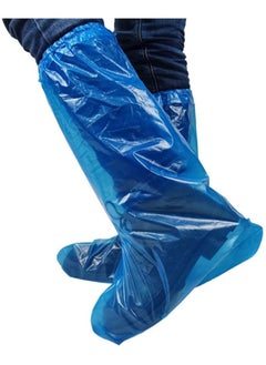 Buy 50 Pieces Boot cover Disposable Water Proof 15X42cm Blue in UAE