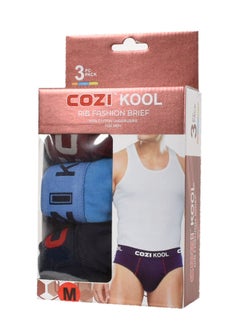 Buy Cozi Men's Cotton Brief (Pack of 3) in UAE