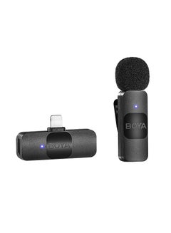 Buy BOYA BY-V1 Wireless Lavalier Microphone for iPhone iPad, 1 Transmitter+ 1 Receiver Wireless Mic for Interview Vlog Recording in Saudi Arabia
