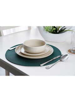 Buy Ripples S/4 Placemat Forest Green Dia 38Cm in UAE