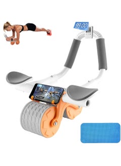 Buy 2023 New with timer Ab Abdominal Exercise Roller Elbow Support abs roller wheel core exercise equipment Automatic Rebound Abdominal Wheel in Saudi Arabia