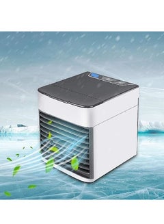 اشتري 3-in-1 Portable Air Cooler, Small Air Conditioner, Humidifier, Purifier, 3 Fan Speeds, Evaporative Air Cooling, Mini AC USB Cooling Fan-EA-215, White-Gray في الامارات