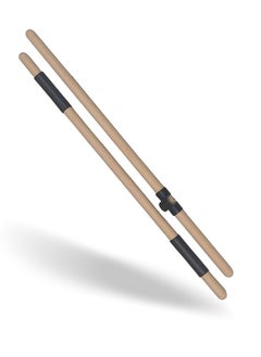 Buy DXGEARS Wooden Sticks for Pilates Yoga Stretching Back and Mobility Exercises (2 sticks with foam handles) in UAE