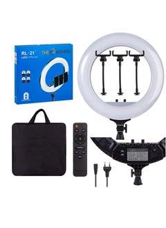 اشتري "Mohrim RL-21 LED Ring Light – Soft LED Light for Photography, Makeup, and Video with Adjustable Brightness and Color Temperature" في الامارات