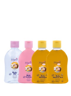 اشتري Elegant 200ml Baby Care Oil + Lotion + Shampoo + Shower Gel في الامارات