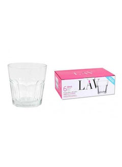 Buy 6 Piece Glasses Set 200 Ml -Clear in Egypt