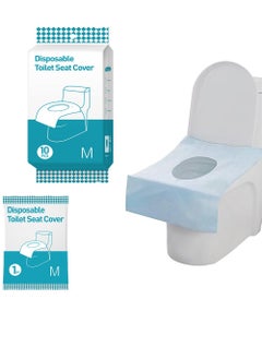 Buy Toilet seat covers disposable 10pcs 15.7 x 23.6 inch, 40 x 60 cm count faster use sticker free waterproof m disposable toilet seat cover for adults and kids in Saudi Arabia