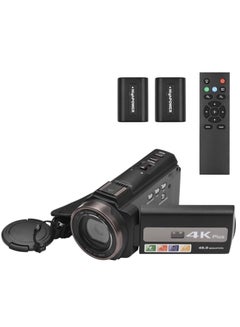 Buy WiFi Digital Video Camera Camcorder 4K/60FPS 48MP Video Camera Recorder With 16X Zoom 3 Inch Touchscreen Batteries Remote Control With HD Camera in Saudi Arabia