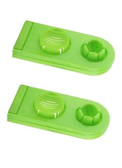 اشتري Provenge Pack of 2 Two-In-One All Egg Slicer Fancy Petal Cut Loose Flower Dual Function Vegetables Cutter Kitchen Gadgets for Home Cooking Tools Green في الامارات