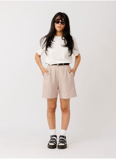 اشتري Beige Linen Shorts في مصر