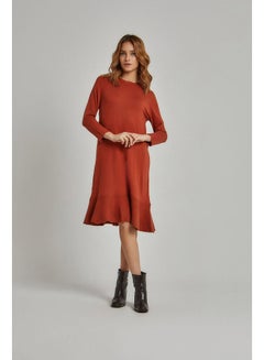 اشتري Fancy Long Sleeve Knit Midi Dress في مصر