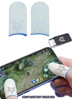 Buy High Quality Gaming Thumb Finger Sleeves Pair With Storage Case, Super Highly Sensitive Smooth Operation, Sweat Absorbing, Breathable, Perfect For Mobile Game for Phones Gaming Ultimate Performance in Saudi Arabia