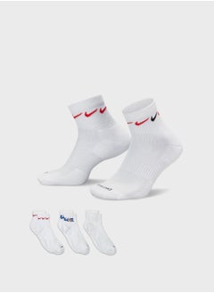 Buy 3 Pack Everyday Plus Cush Ankle Socks in UAE