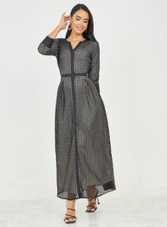 Buy All Over Lace Shirt Maxi Dress in Saudi Arabia