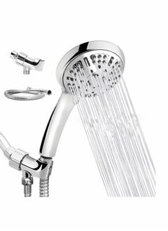 Buy Shower Head High Pressure with Handheld, 6 Spray Modes  Settings Detachable Shower Head with Stretchable 59" 304 Stainless Steel Hose and Multi Angle Adjustable Shower Bracket in UAE