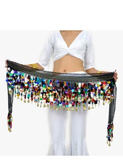 اشتري 88 Coin Gong Slice Waist Chain Belly Dance Waist Chain Multicolour في السعودية