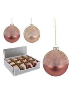 Buy Homesmiths Xmas Ball Glas Zigzag With Glitte 8Mm in UAE