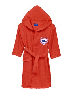 Buy Children's Bathrobe. Banotex 100% Cotton Super Soft and Fast Water Absorption Hooded Bathrobe for Girls and Boys, Stylish Design and Attractive Graphics SIZE 16YEARS in UAE