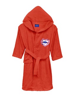 Buy Children's Bathrobe. Banotex 100% Cotton Super Soft and Fast Water Absorption Hooded Bathrobe for Girls and Boys, Stylish Design and Attractive Graphics SIZE 16YEARS in UAE